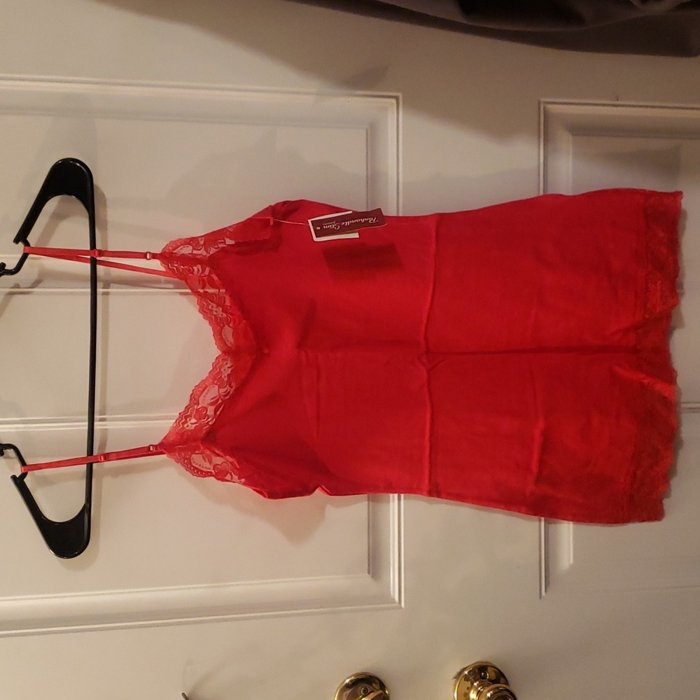 Panhandle Slim Red Cami w/Lace Sz M
